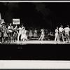 Eddie Bracken [fifth from right wearing rubber tire], and ensemble in the the Boston tryout of the stage production Hot September
