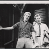 Sean Garrison, Eddie Bracken and Paula Trueman [partly obscured in background] in the the Boston tryout of the stage production Hot September