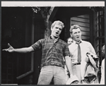 Sean Garrison, Eddie Bracken and Paula Trueman [partly obscured in background] in the the Boston tryout of the stage production Hot September
