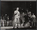 Eddie Bracken [center foreground], Lada Edmund Jr. [second from right] and unidentified others in the Boston tryout production of Hot September