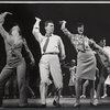 Lada Edmund Jr., Eddie Bracken and Lovelady Powell, and unidentified others in the the Boston tryout of the stage production Hot September