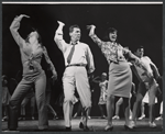 Lada Edmund Jr., Eddie Bracken and Lovelady Powell, and unidentified others in the the Boston tryout of the stage production Hot September