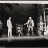 Eddie Bracken, John Stewart, Paula Trueman [seated], Sean Garrison, Lee Lawson and Sheila Sullivan in the the Boston tryout of the stage production Hot September