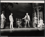 Eddie Bracken, John Stewart, Paula Trueman [seated], Sean Garrison, Lee Lawson and Sheila Sullivan in the the Boston tryout of the stage production Hot September