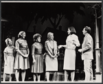 Paula Trueman [far left], Betty Lester, Lovelady Powell, Eddie Bracken and unidentified others in the Boston tryout production of Hot September