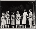 Paula Trueman [far left], Betty Lester, Lovelady Powell, Eddie Bracken and unidentified others in the the Boston tryout of the stage production Hot September