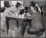 Mary Rodgers, Onna White and unidentified in rehearsal for the stage production Hot Spot
