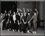 Onna White [far right] and unidentified others in rehearsal for the stage production Hot Spot