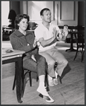 Onna White and unidentified in rehearsal for the stage production Hot Spot