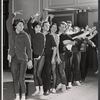 Onna White [far left] and unidentified others in rehearsal for the stage production Hot Spot