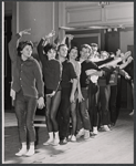 Onna White [far left] and unidentified others in rehearsal for the stage production Hot Spot
