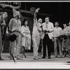 Joseph Bova [center reaching upward], George Furth and unidentified others in the stage production Hot Spot