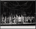 Arny Freeman [center in white jacket] and ensemble in the stage production Hot Spot