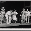 Joseph Bova [third from left], Judy Holliday [fourth from right], Joseph Campanella [partly hidden behind Holliday], Howard Freeman, George Furth and unidentified others in the stage production Hot Spot