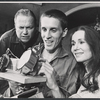 Ralph Meeker, John Glover and Katherine Helmond in the 1971 Off-Broadway production of The House of Blue Leaves