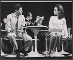 Tony Roberts and Marlyn Mason and unidentifieds in background in the stage production How Now Dow Jones