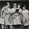 Fran Stevens [background left], Sally DeMay, Charlotte Jones, Lucie Lancaster and Francesca Smith in the stage production How Now Dow Jones