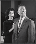 Bonnie Scott and Robert Morse in rehearsal for the stage production How to Succeed in Business Without Really Trying