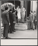 Charles Nelson Reilly, Virginia Martin and ensemble in the stage production How to Succeed in Business Without Really Trying