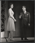 Bonnie Scott and Robert Morse in the stage production How to Succeed in Business Without Really Trying