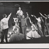 Charles Nelson Reilly [top] and ensemble in the stage production How to Succeed in Business Without Really Trying