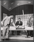 Robert Morse, Rudy Vallee and Paul Reed in the stage production How to Succeed in Business Without Really Trying