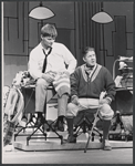 Robert Morse and Rudy Vallee in the stage production How to Succeed in Business Without Really Trying