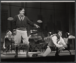 Rudy Vallee and Robert Morse in the stage production How to Succeed in Business Without Really Trying