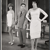 Joy Claussen, Robert Morse and unidentified in the stage production How to Succeed in Business Without Really Trying