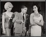Joy Claussen, Robert Morse and Michele Lee in the stage production How to Succeed in Business Without Really Trying