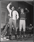 Darryl Hickman and Rudy Vallee in the stage production How to Succeed in Business Without Really Trying