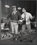 Rudy Vallee and Darryl Hickman in the stage production How to Succeed in Business Without Really Trying