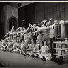 Ralph Purdum [right] and ensemble in the stage production How to Succeed in Business Without Really Trying