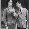 Dick Kallman and unidentified in the stage production How to Succeed in Business Without Really Trying
