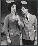 Dick Kallman and unidentified in the stage production How to Succeed in Business Without Really Trying