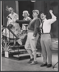 Willard Waterman, Dick Kallman and unidentified others in the stage production How to Succeed in Business Without Really Trying