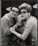 William Major and unidentified in the stage production How to Succeed in Business Without Really Trying