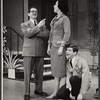 Dick Kallman [right] and unidentified others in the stage production How to Succeed in Business Without Really Trying