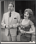 Willard Waterman and Maureen Arthur in the stage production How to Succeed in Business Without Really Trying