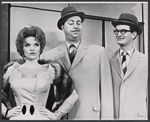 Maureen Arthur, Willard Waterman and William Major in the stage production How to Succeed in Business Without Really Trying