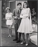 Maureen Arthur, Dick Kallman and Dyan Cannon [right] in the stage production How to Succeed in Business Without Really Trying