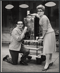 William Major [right] and unidentified in the stage production How to Succeed in Business Without Really Trying