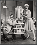 Ralph Purdum and unidentified in the stage production How to Succeed in Business Without Really Trying