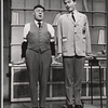 Ronnie Welsh [right] and unidentified in the stage production How to Succeed in Business Without Really Trying