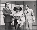 Jeff De Benning, Maureen Arthur and Ronnie Welsh in the stage production How to Succeed in Business Without Really Trying