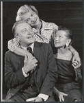 Leon Ames, Patricia Smith and Peggy Conklin in rehearsal for the stage production Howie
