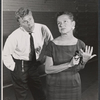 Albert Salmi and Peggy Conklin in rehearsal for the stage production Howie