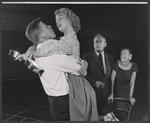 Albert Salmi, Patricia Smith, Leon Ames and Peggy Conklin in rehearsal for the stage production Howie