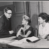 John Gerstad, Peggy Conklin and Phoebe Ephron in rehearsal for the stage production Howie