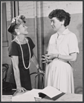 Peggy Conklin and Phoebe Ephron in rehearsal for the stage production Howie